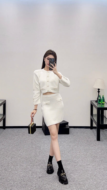 2025 new products Cardigan and skirt set