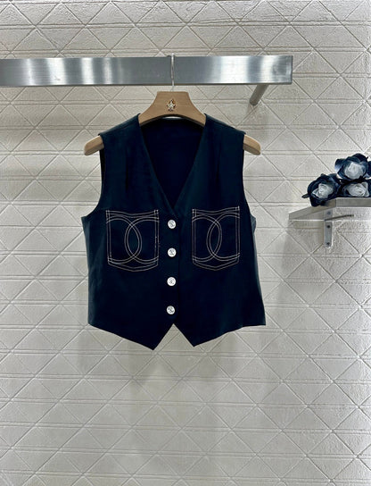 2025 new product Vest slit long skirt suit