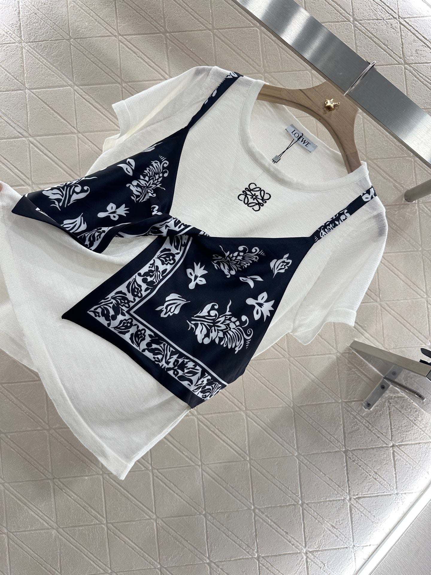 2025 new product Printed knitted top