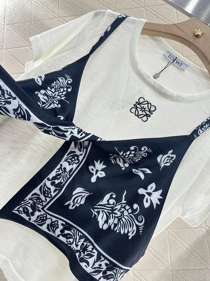 2025 new product Printed knitted top