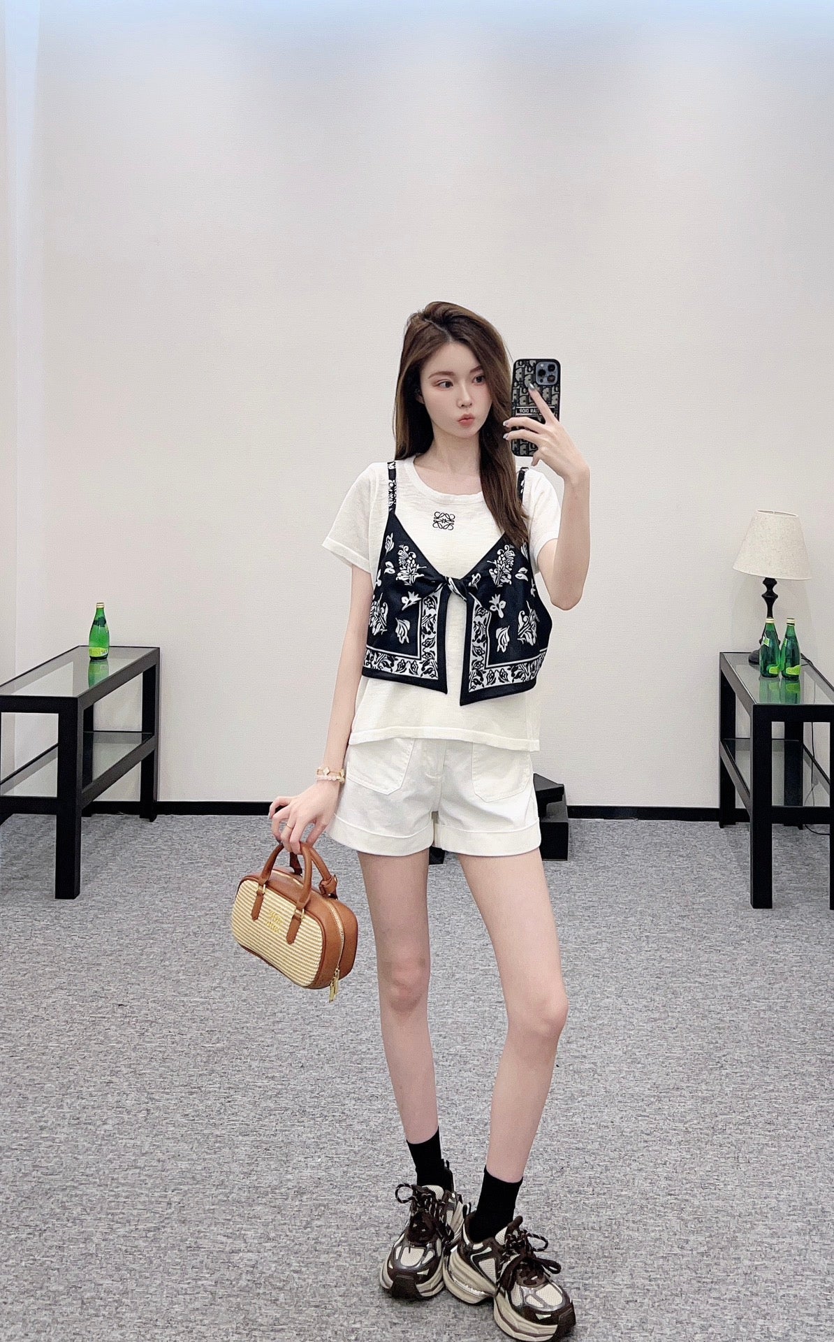 2025 new product Printed knitted top