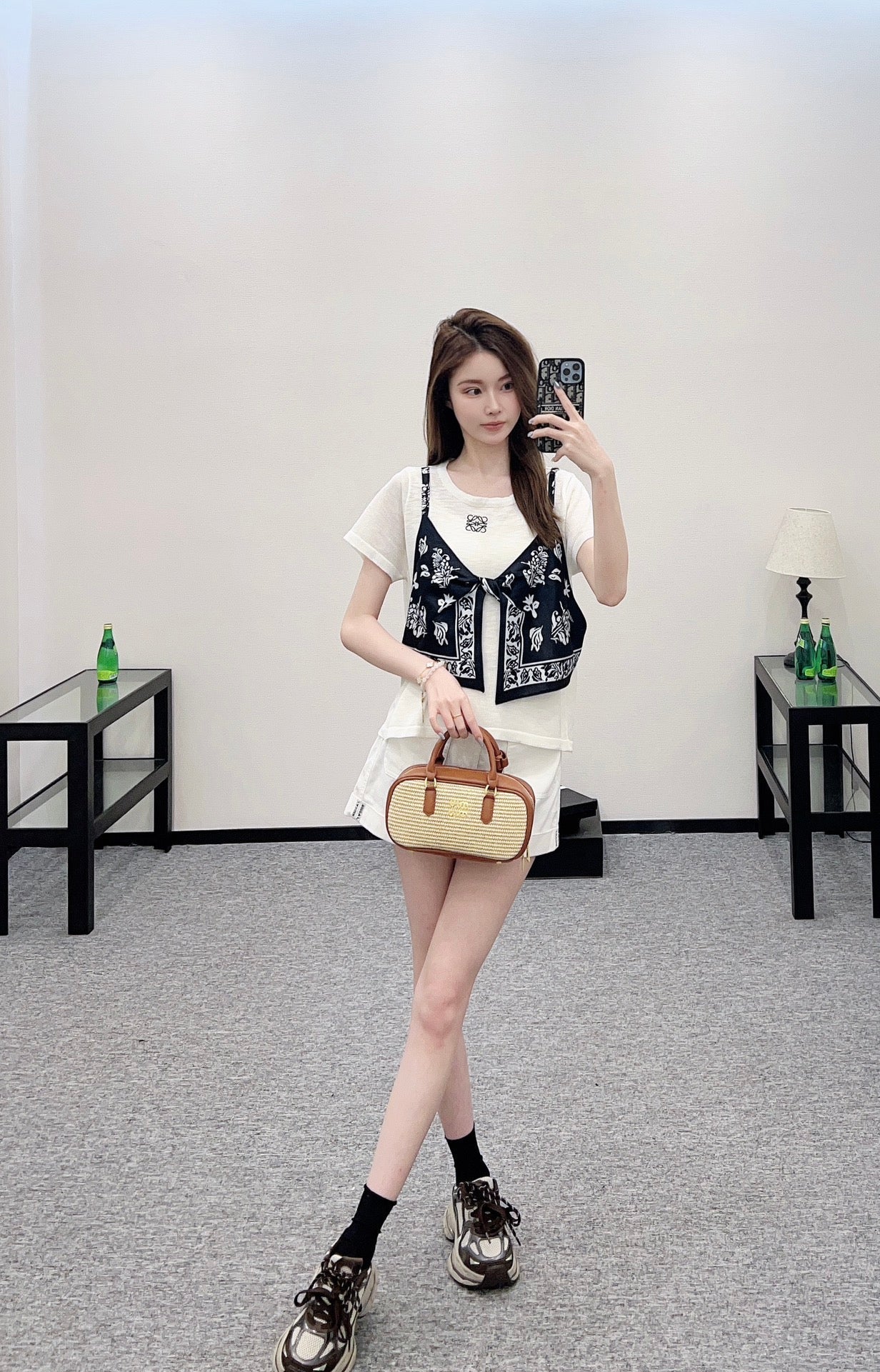 2025 new product Printed knitted top