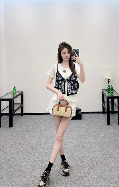 2025 new product Printed knitted top