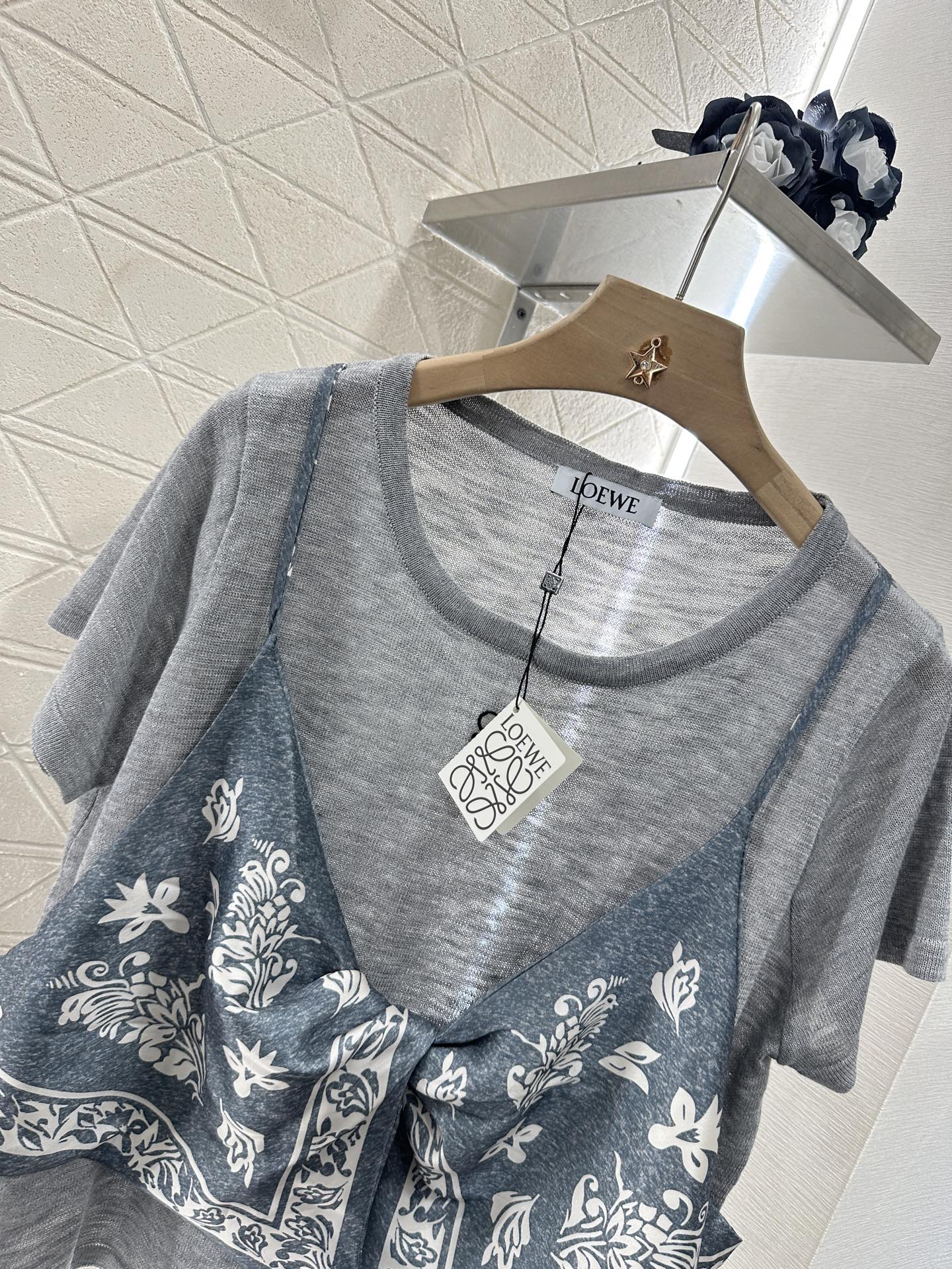 2025 new product Printed knitted top