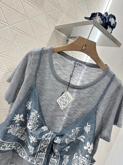 2025 new product Printed knitted top