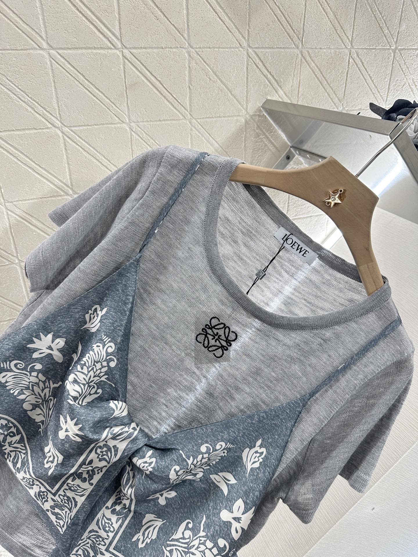 2025 new product Printed knitted top