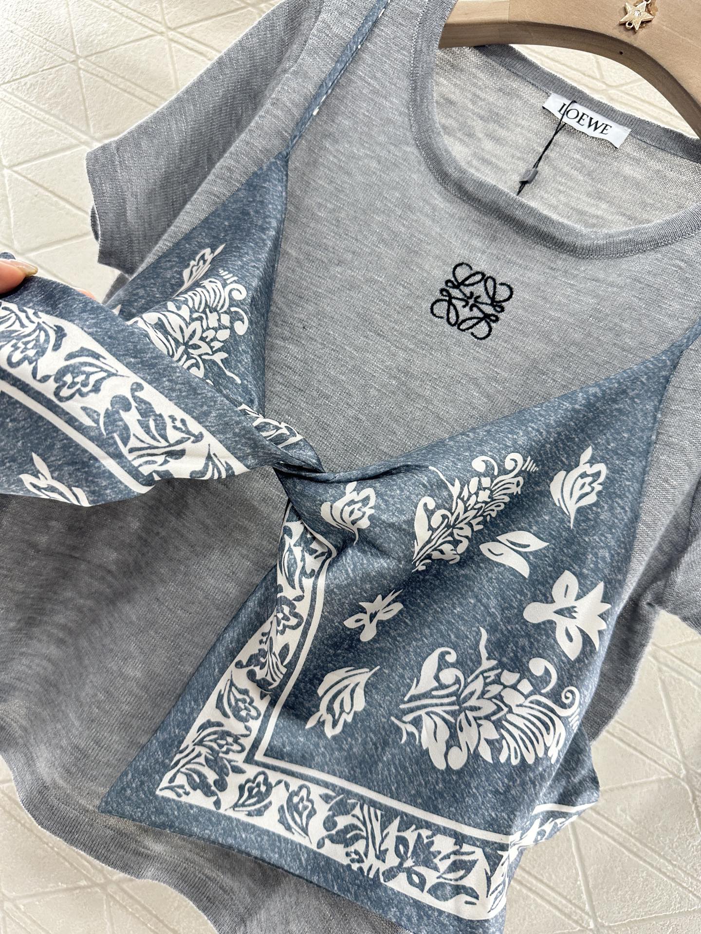 2025 new product Printed knitted top