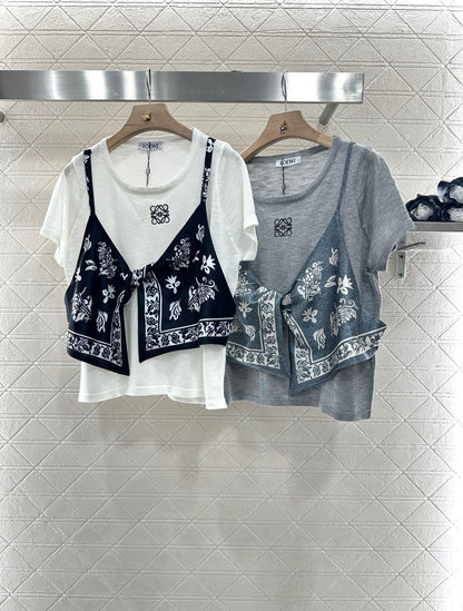 2025 new product Printed knitted top