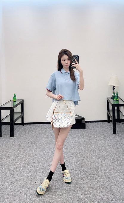 2025 new product Short 𝑝𝑜𝑙𝑜 top