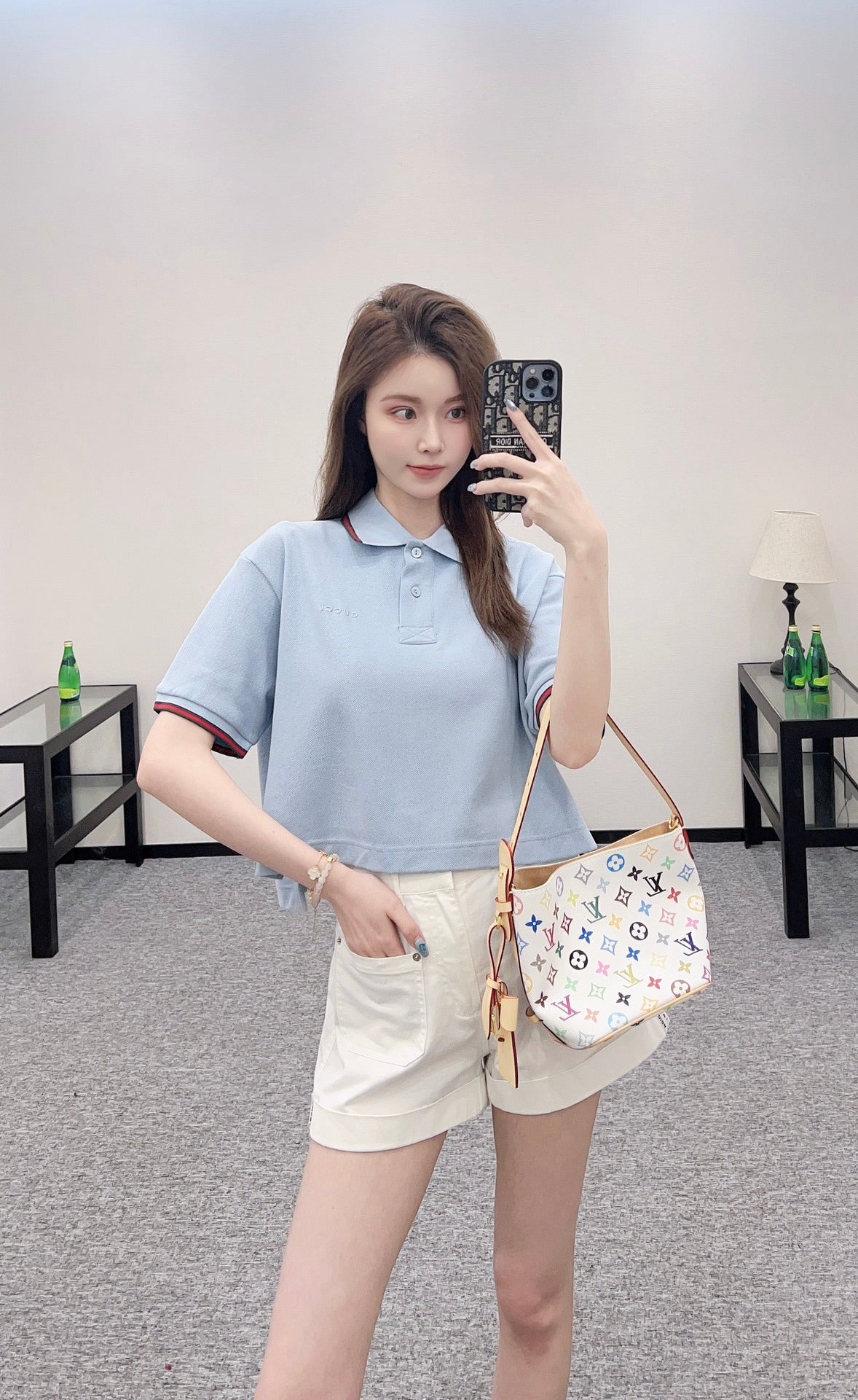 2025 new product Short 𝑝𝑜𝑙𝑜 top