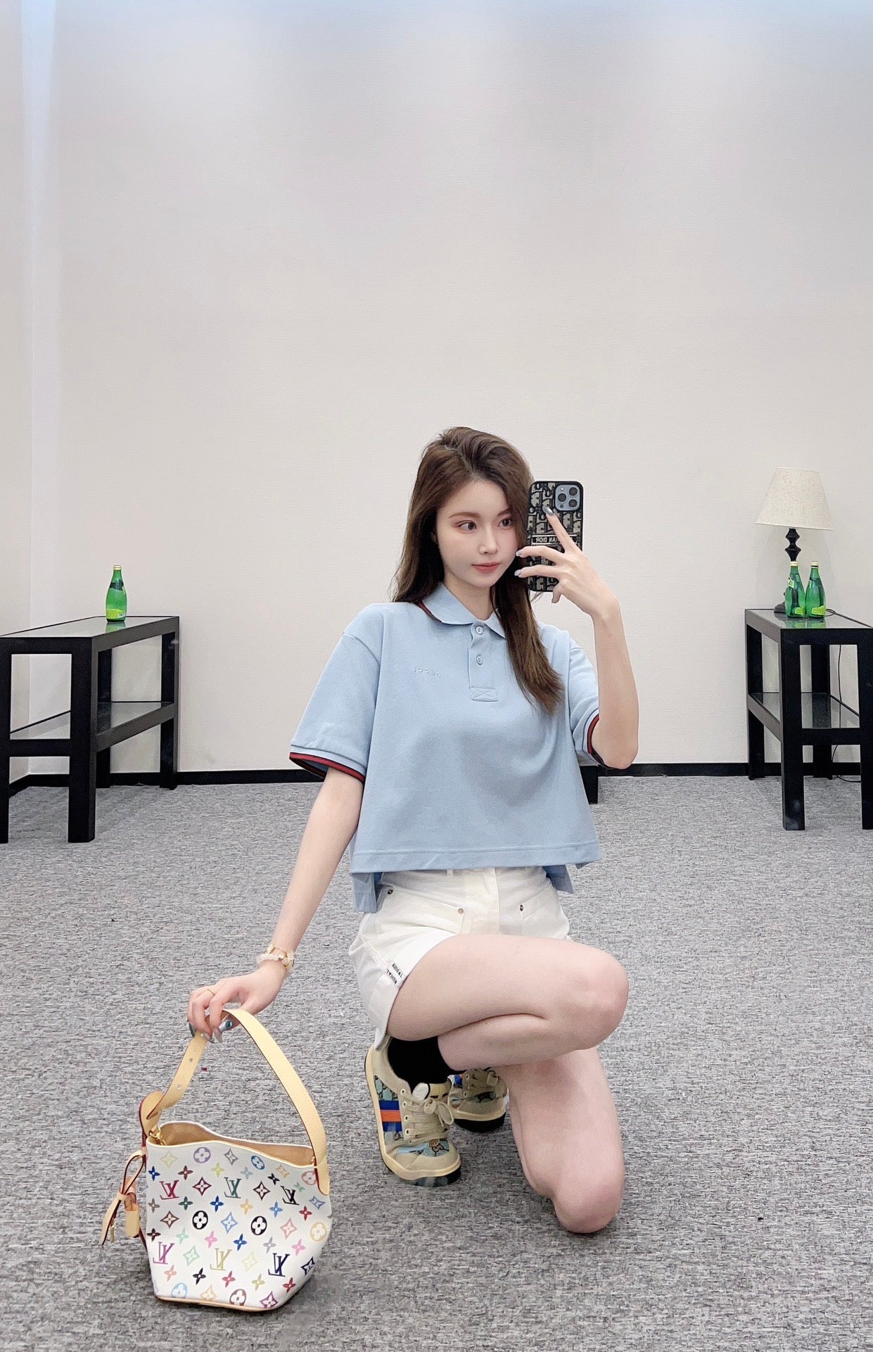 2025 new product Short 𝑝𝑜𝑙𝑜 top