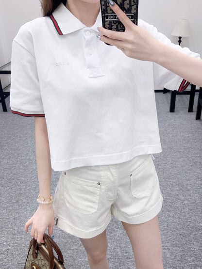 2025 new product Short 𝑝𝑜𝑙𝑜 top