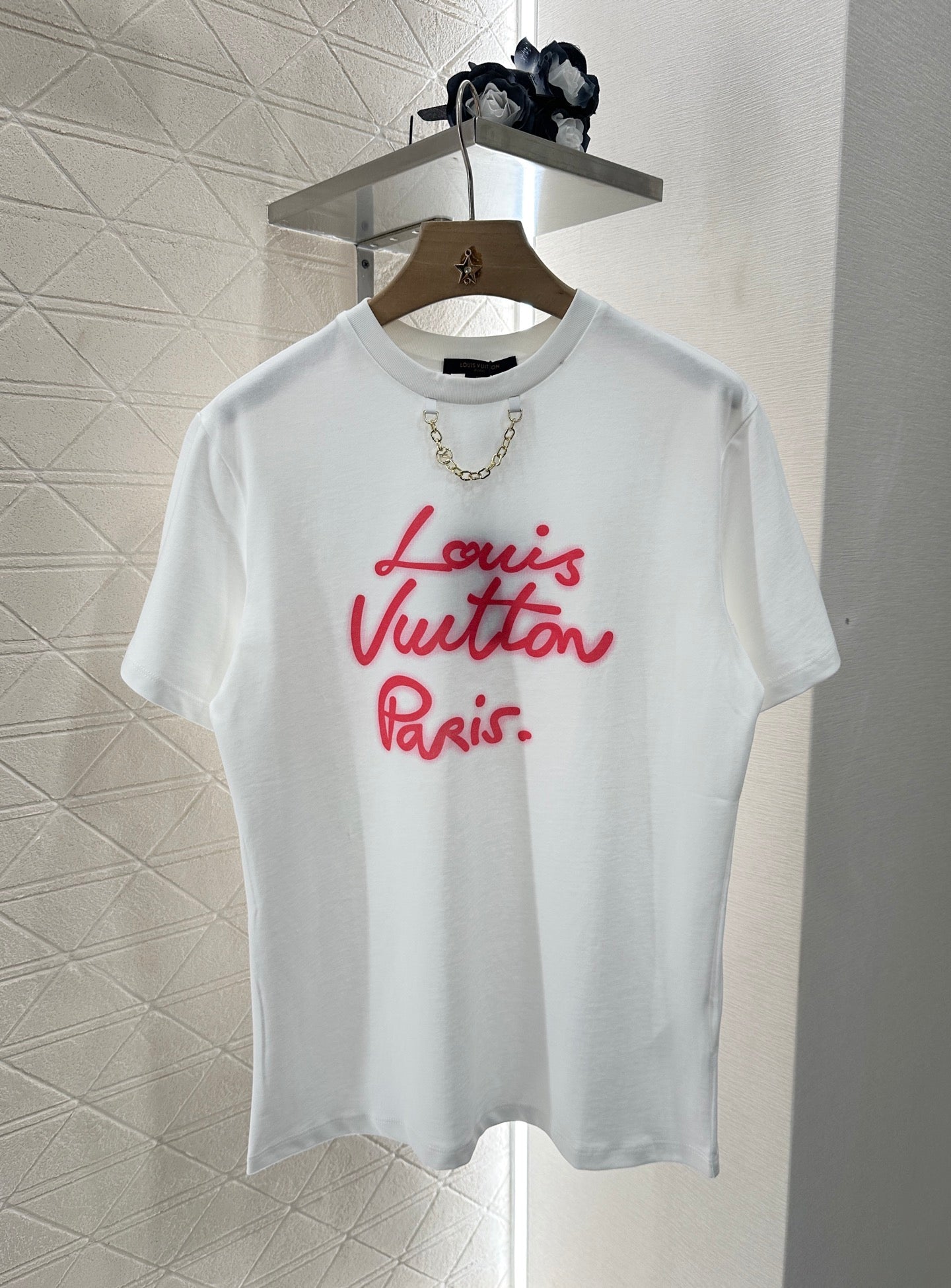 2025 new product Chain round neck print 𝑇𝑒𝑒