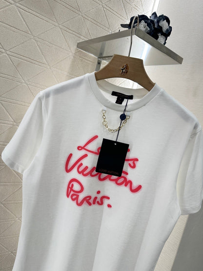 2025 new product Chain round neck print 𝑇𝑒𝑒