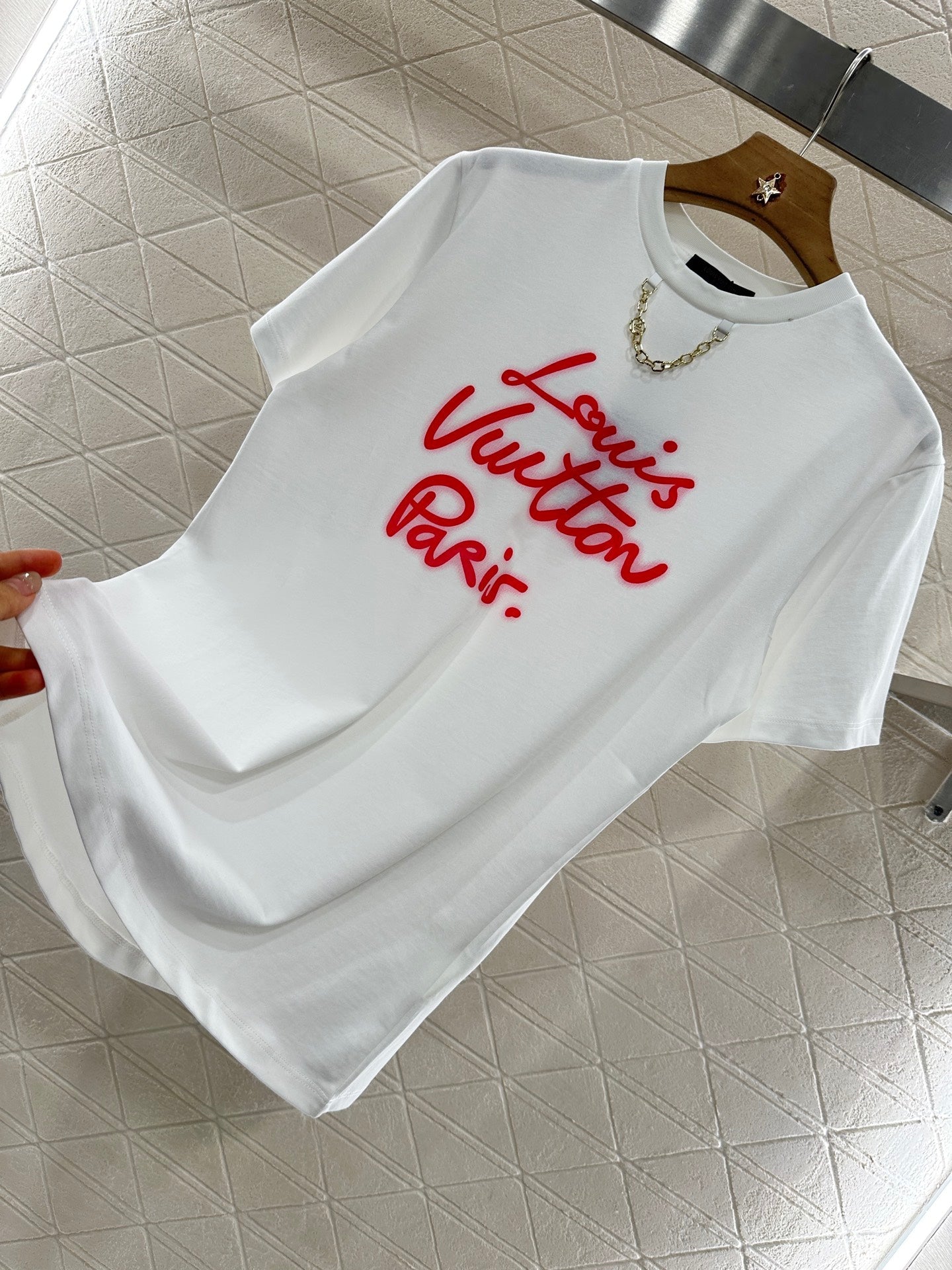 2025 new product Chain round neck print 𝑇𝑒𝑒