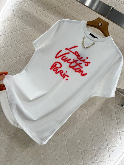 2025 new product Chain round neck print 𝑇𝑒𝑒