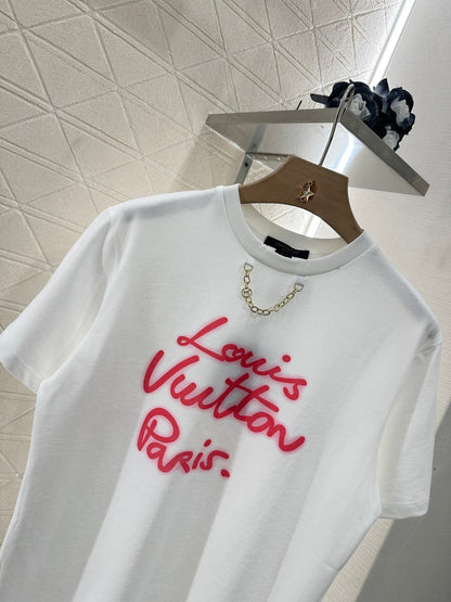 2025 new product Chain round neck print 𝑇𝑒𝑒