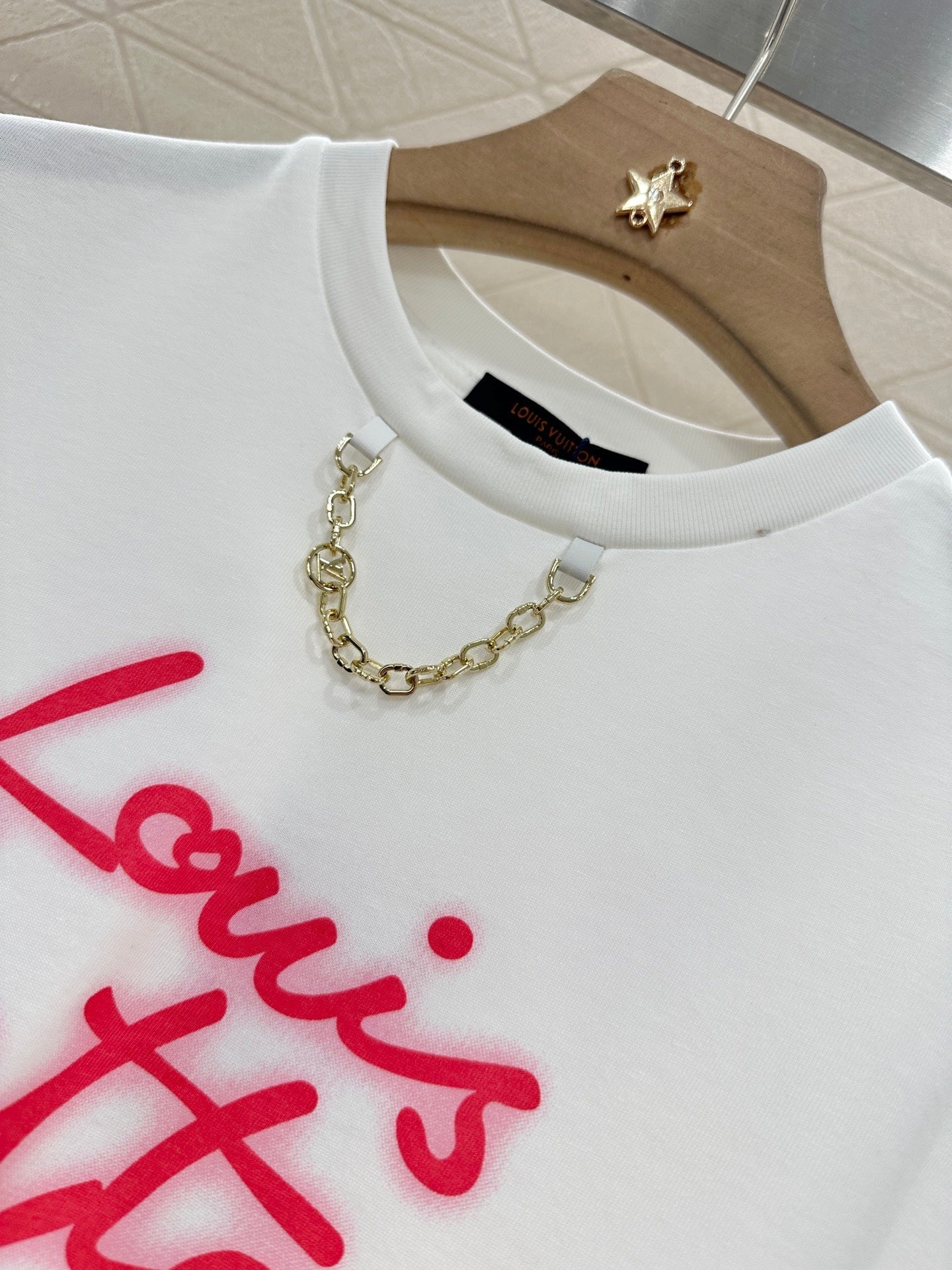 2025 new product Chain round neck print 𝑇𝑒𝑒