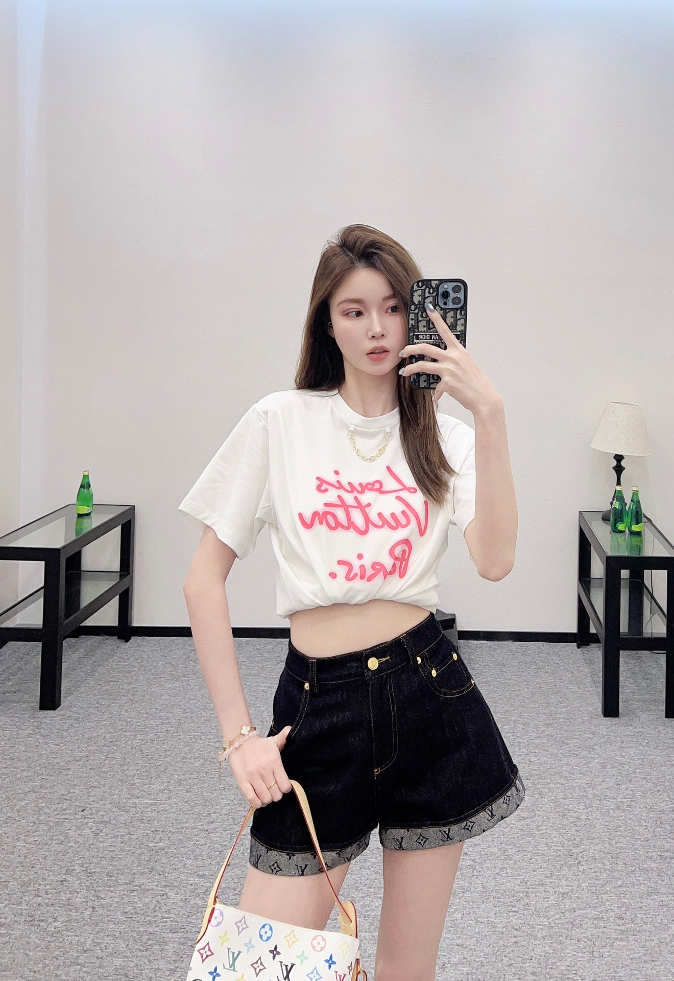 2025 new product Chain round neck print 𝑇𝑒𝑒