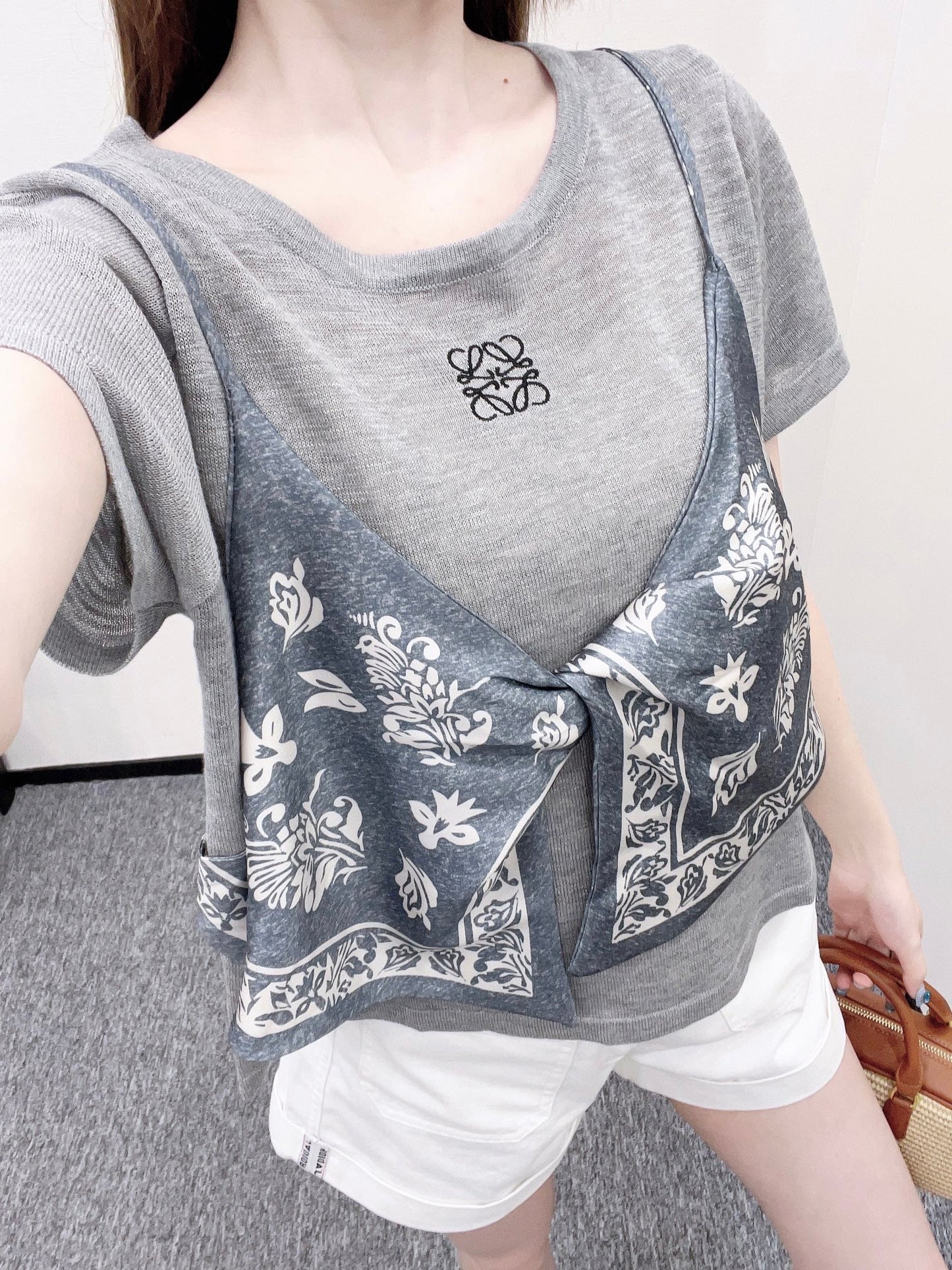 2025 new product Printed knitted top