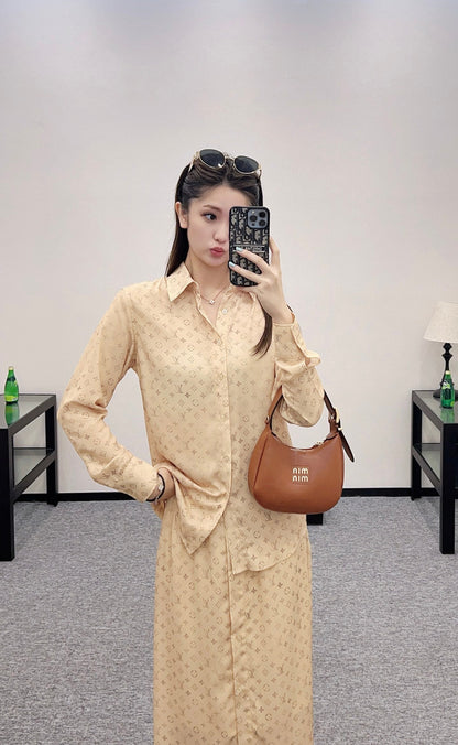 2025 new products Shirt and skirt suit