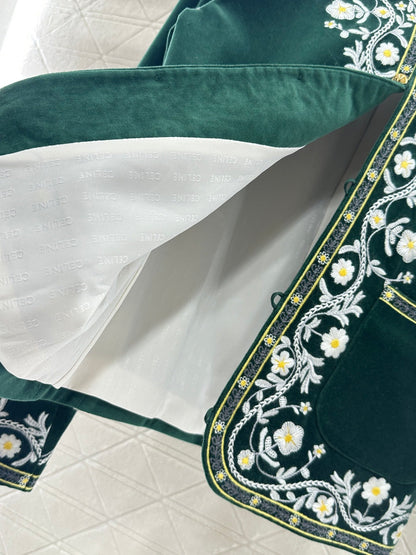 2025 new product Velvet embroidered jacket
