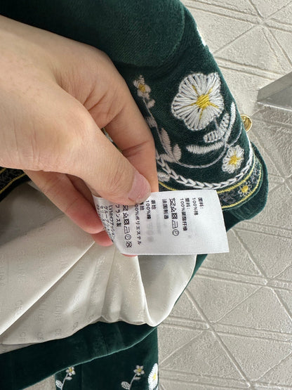 2025 new product Velvet embroidered jacket