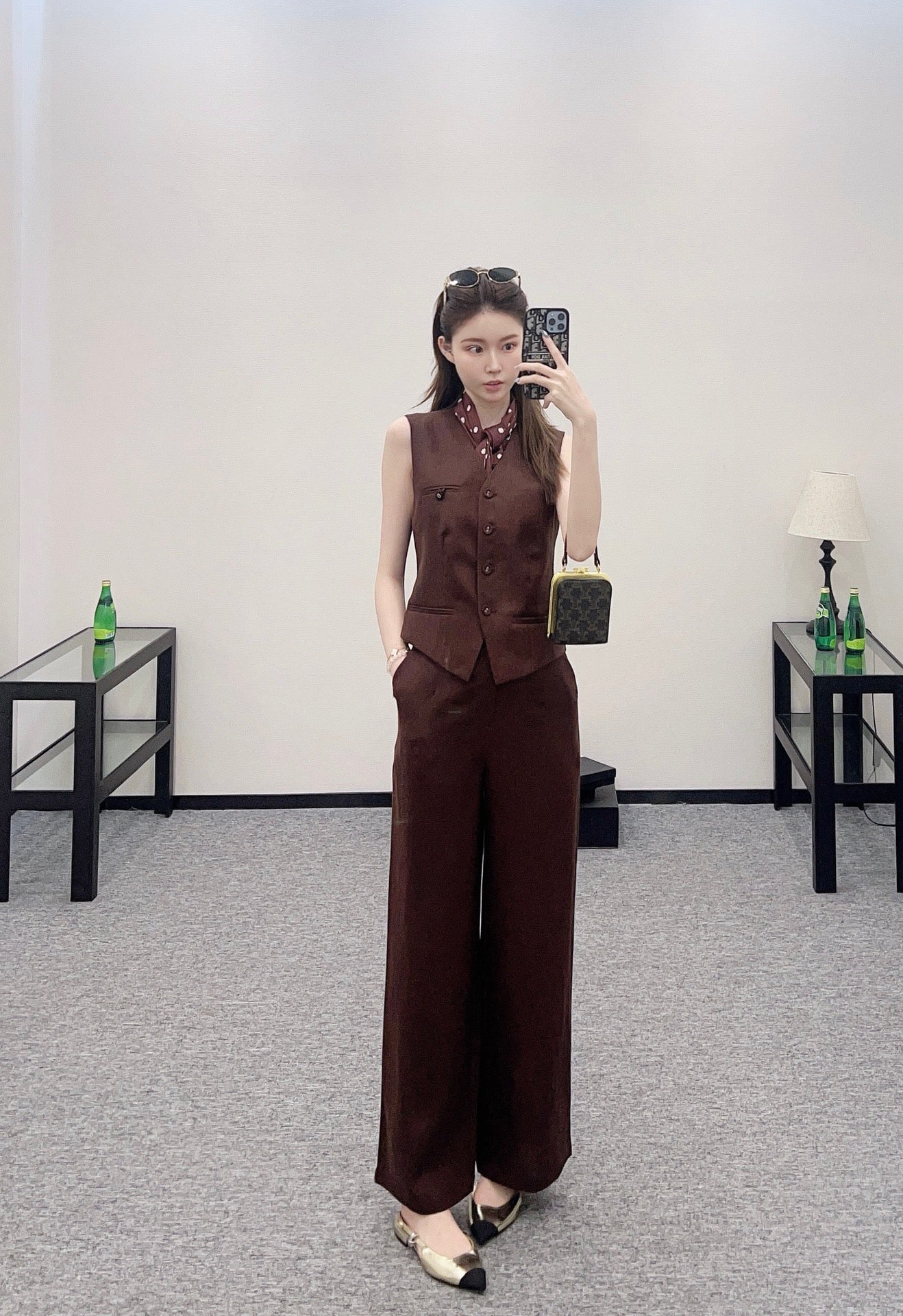 2025 new product Scarf vest trousers suit