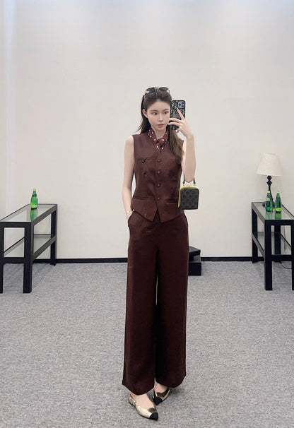 2025 new product Scarf vest trousers suit