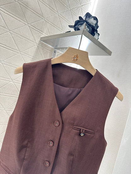 2025 new product Scarf vest trousers suit