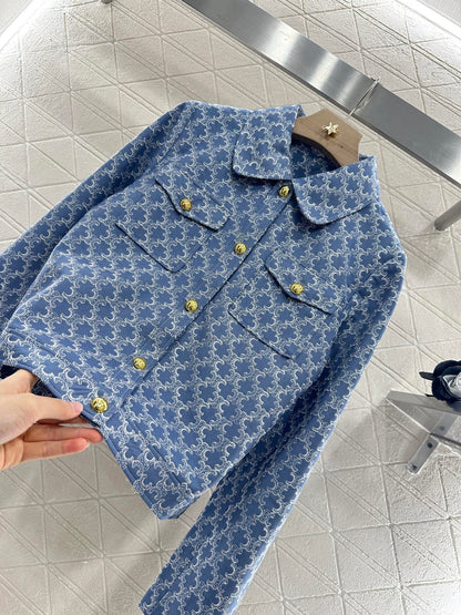 2025 new product Embroidered jacket and skirt set