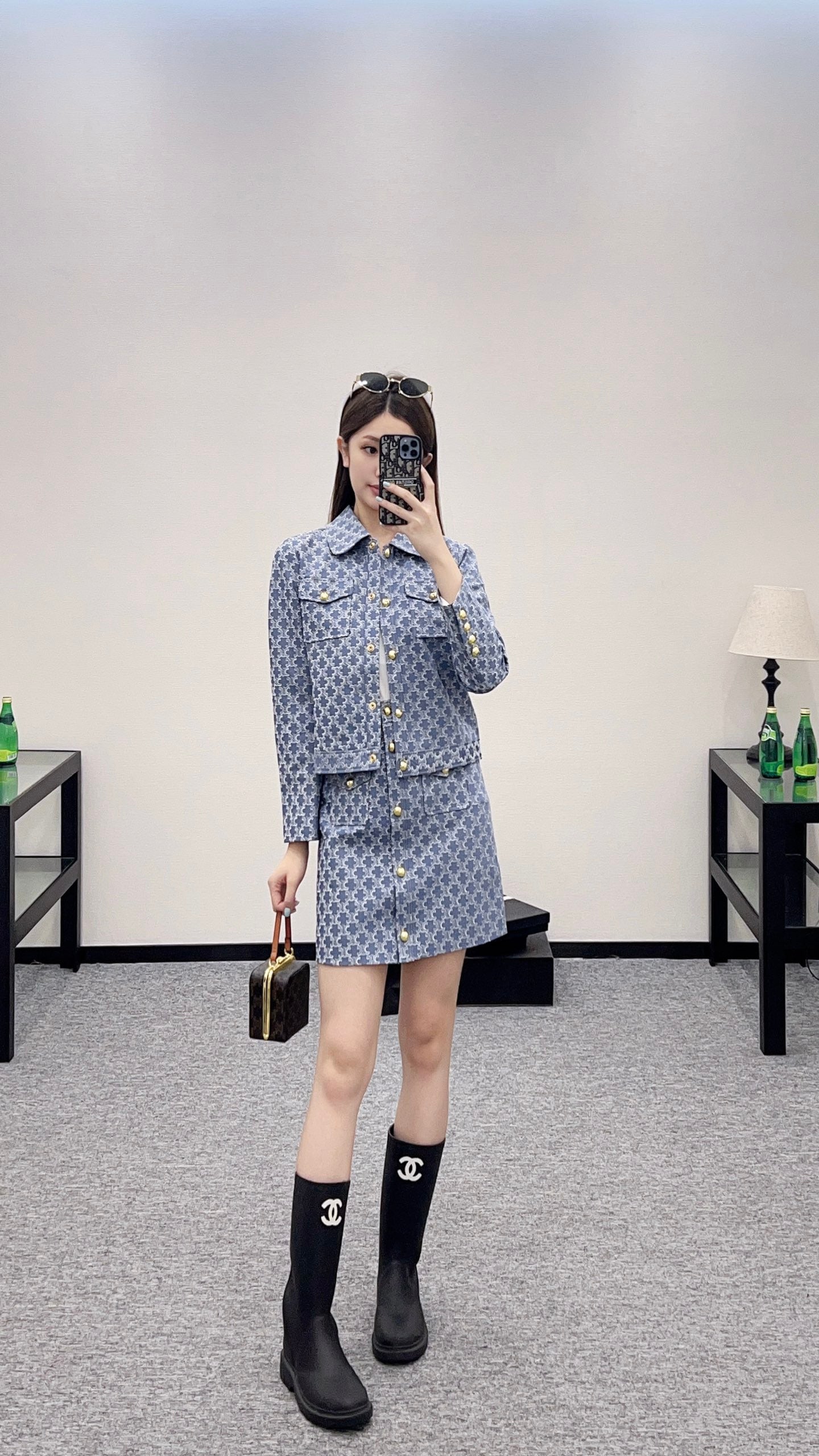 2025 new product Embroidered jacket and skirt set