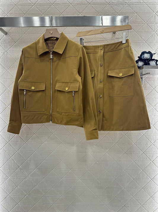 2025 new product Embroidered jacket and skirt set