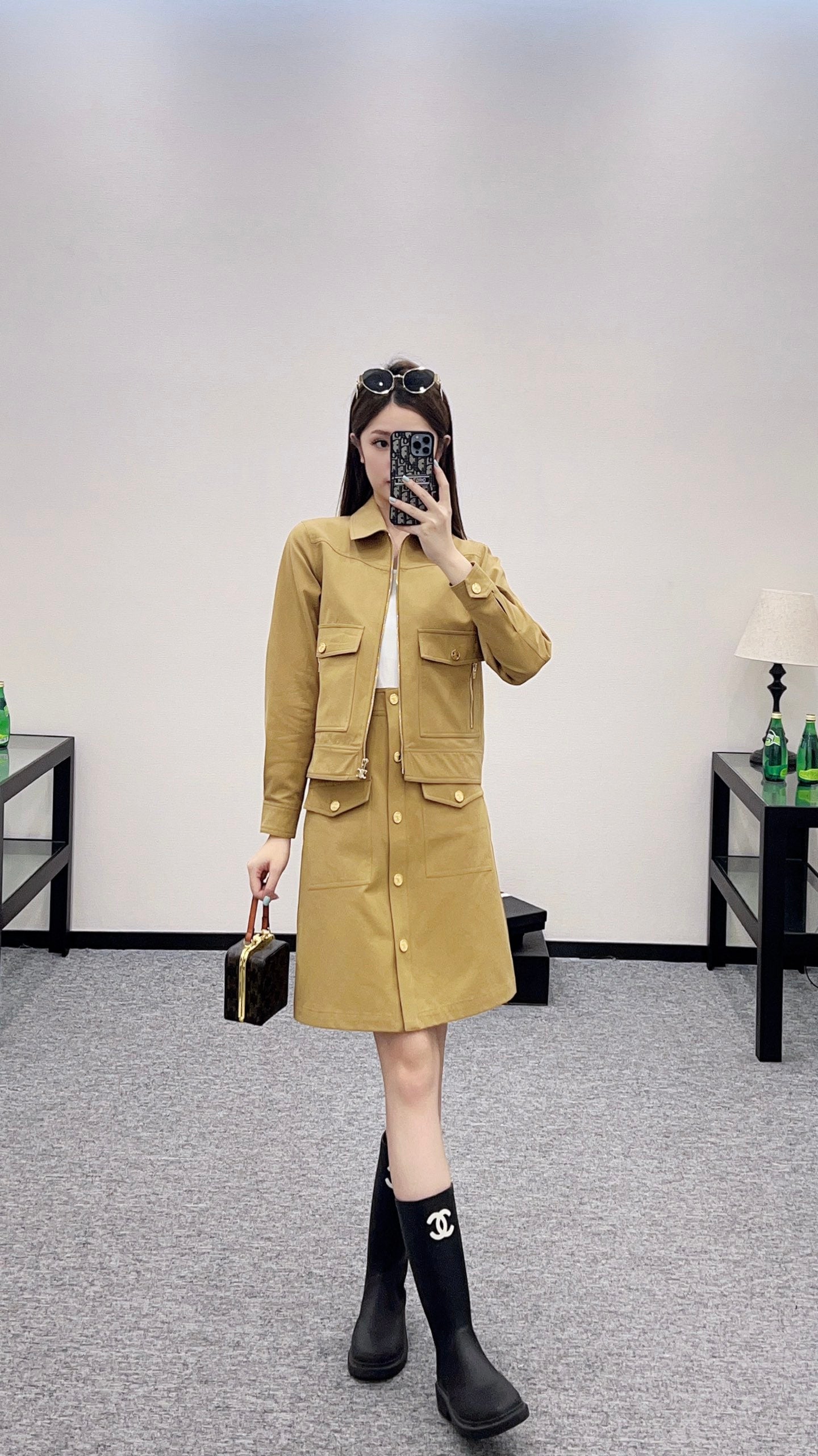 2025 new product Embroidered jacket and skirt set