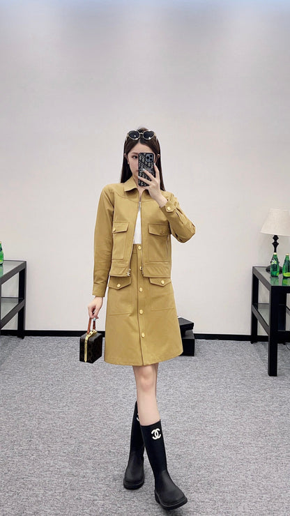 2025 new product Embroidered jacket and skirt set