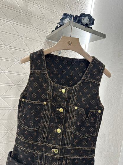 2025 new products Denim vest skirt