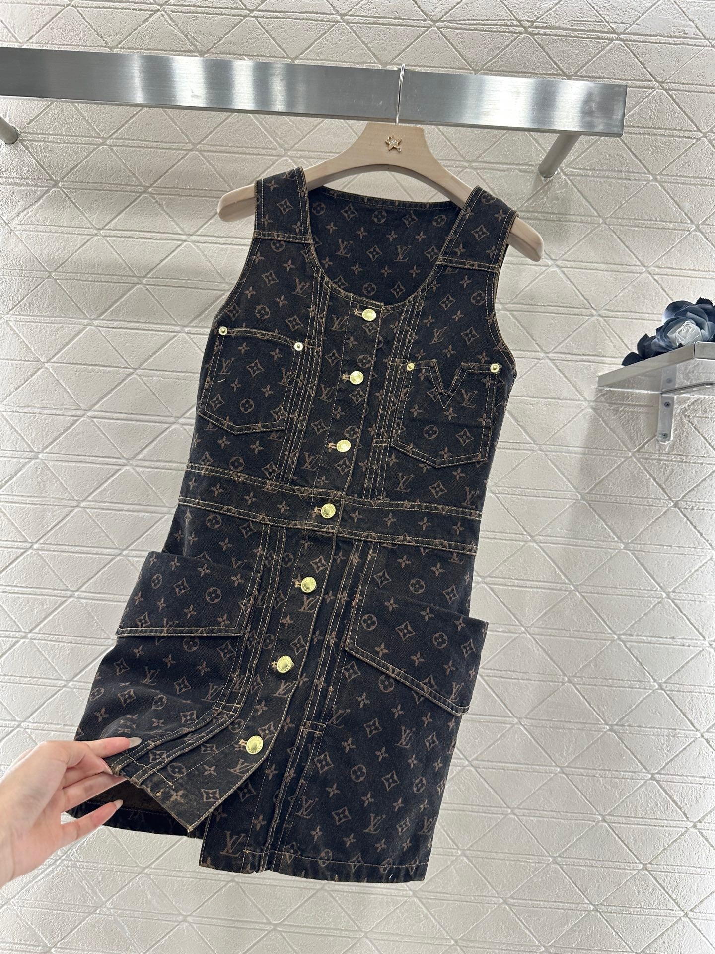 2025 new products Denim vest skirt