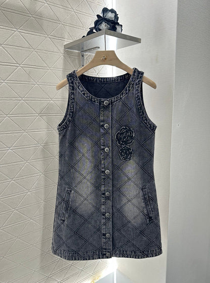 2025 new product Denim vest skirt
