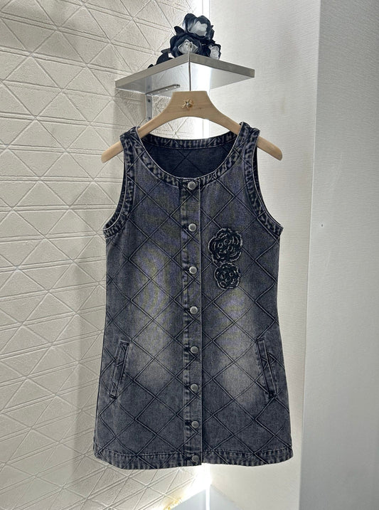 2025 new product Denim vest skirt