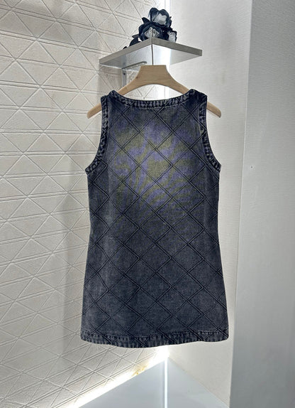 2025 new product Denim vest skirt