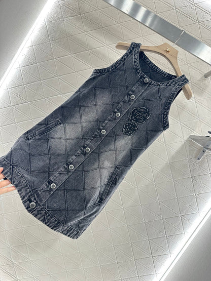 2025 new product Denim vest skirt