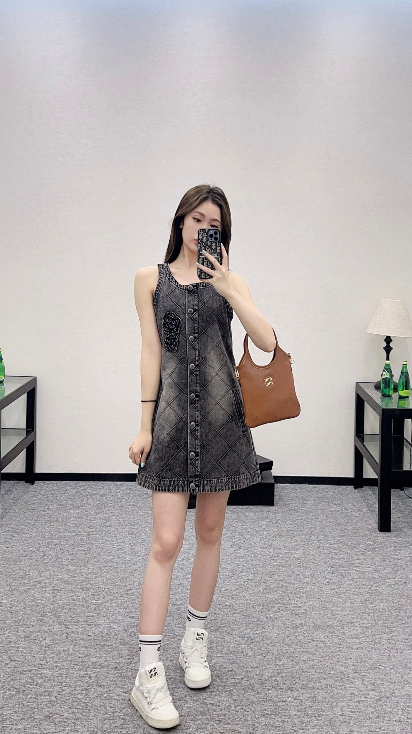 2025 new product Denim vest skirt