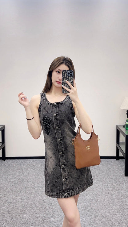 2025 new product Denim vest skirt