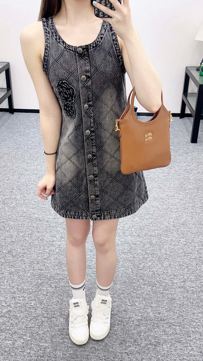 2025 new product Denim vest skirt