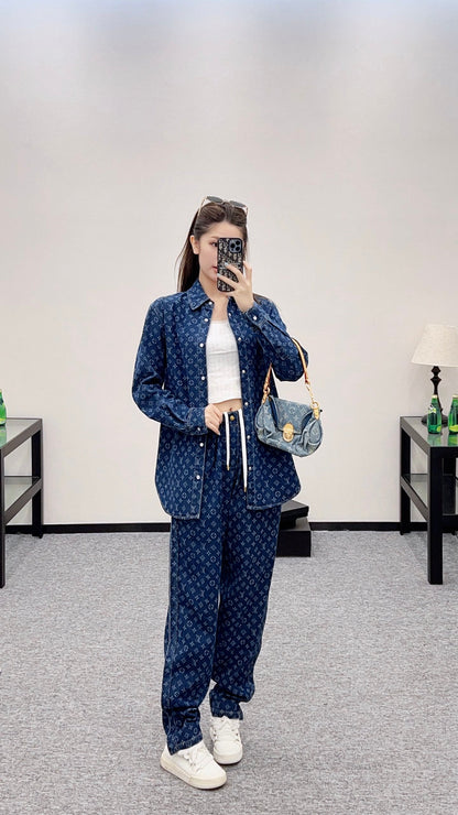 2025 new products Shirt and jeans trousers set