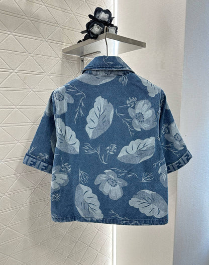 2025 new product Denim jacket and shorts set