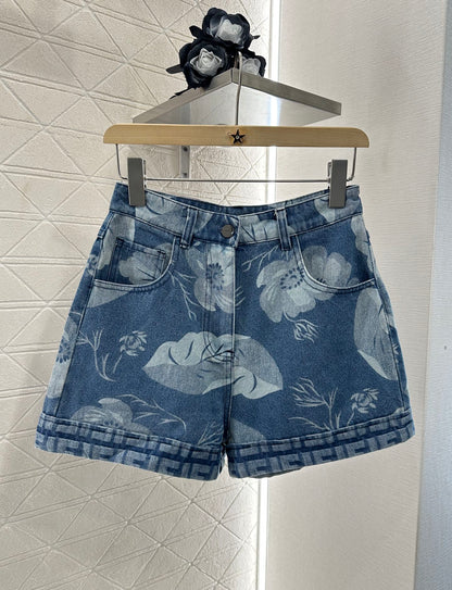 2025 new product Denim jacket and shorts set