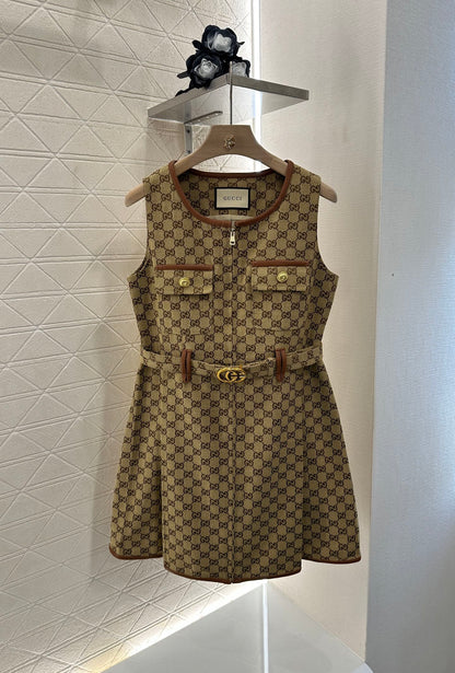 2025 new product Belt vest dress