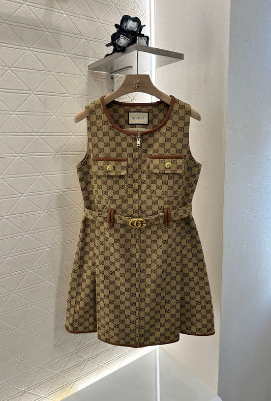 2025 new product Belt vest dress