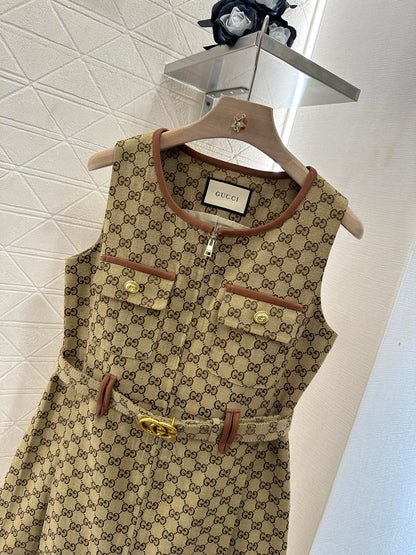 2025 new product Belt vest dress